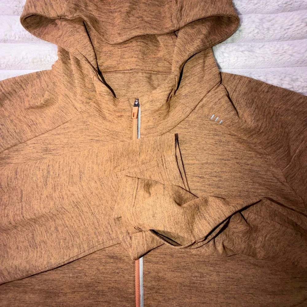 Lululemon Surge Warm Full Zip Hoodie Mens XXL Copper Brown Heathered Jacket 2XL